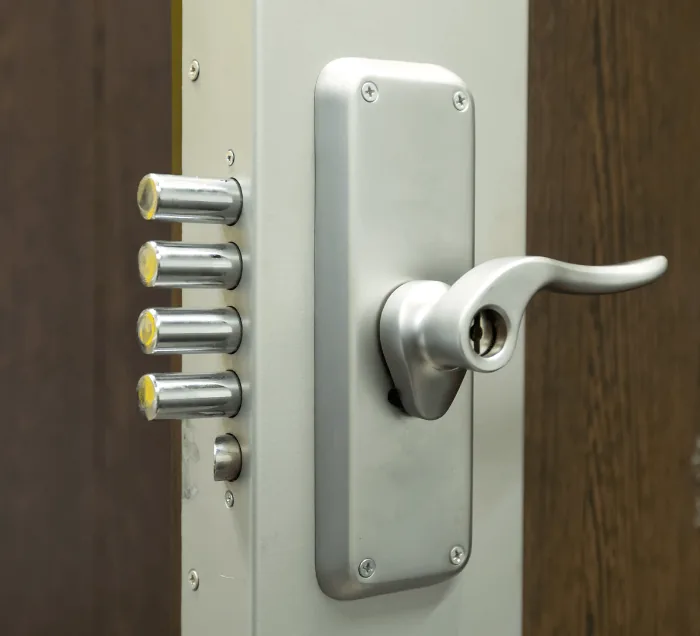 High-security commercial lock for an NYC storefront